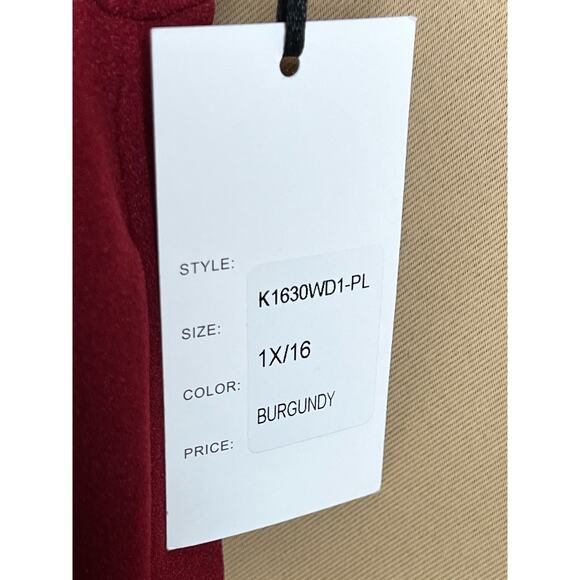 Unique Vintage Red Sequin Top Swing Retro Dress 1X 16 NWT - Picture 8 of 10